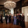 Dïner de gala au palais Christian VII à Amalienborg, Copenhague, le 26 mars 2012, en l'honneur du prince Charles et de Camilla Parker Bowles, en tournée en Scandinavie pour le jubilé de diamant de la reine Elizabeth II.