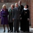 Le prince Charles et Camilla Parker Bowles, en visite au Danemark pour le jubilé de diamant de la reine Elizabeth II, ont visité le 26 mars 2012 la ville d'Helsingor et son église Ste Mary.