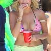 sur le tournage de Spring Breakers, en Floride, le mercredi 28 mars 2012.