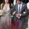 L'assistante de Jessica Simpson Lauren et son mari Bret se marient, à Los Angeles, le dimanche 25 mars 2012.
