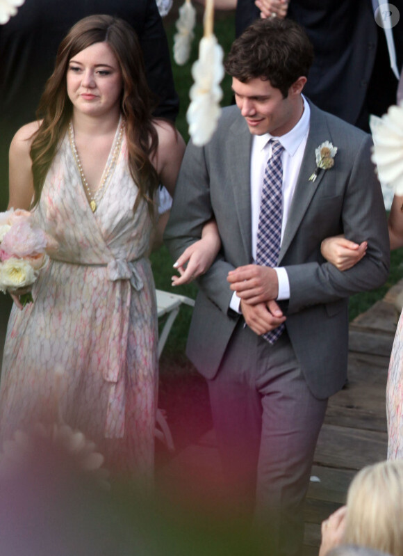 L'assistante de Jessica Simpson Lauren et son mari Bret se marient, à Los Angeles, le dimanche 25 mars 2012.