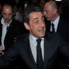 Nicolas Sarkozy le 31 mars 2012 à Paris pour un meeting avec les Jeunes de l'UMP
