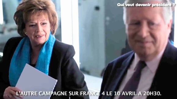 Michèle Cotta dans les coulisses de Qui veut être président produit par Marc-Olivier Fogiel sur France 4