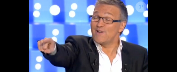 Laurent Ruquier, sur le plateau d'On n'est pas couché, le samedi 7 avril 2012.
