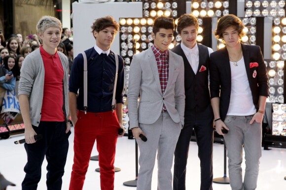 One Direction au Rockefeller Center à New York le 12 mars 2012 pour le Today Show de la NBC.