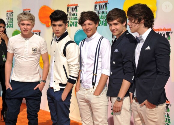 One Direction lors des Kids' Choice Awards de Nickelodeon aux Etats-Unis en mars 2012
