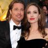 Brad Pitt et Angelina Jolie lors des Oscars en février 2012 à Los Angeles.