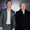 Ridley Scott et Michael Fassbender, à Paris en avril 2012.