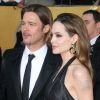 Brad Pitt et Angelina Jolie, le 29 janvier 2012 à Los Angeles.