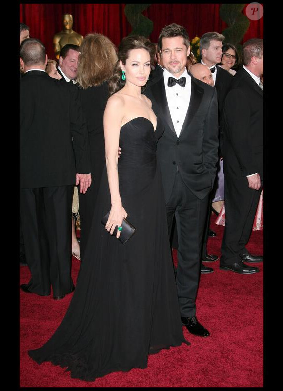 Brad Pitt et Angelina Jolie, en février 2009 à Los Angeles.