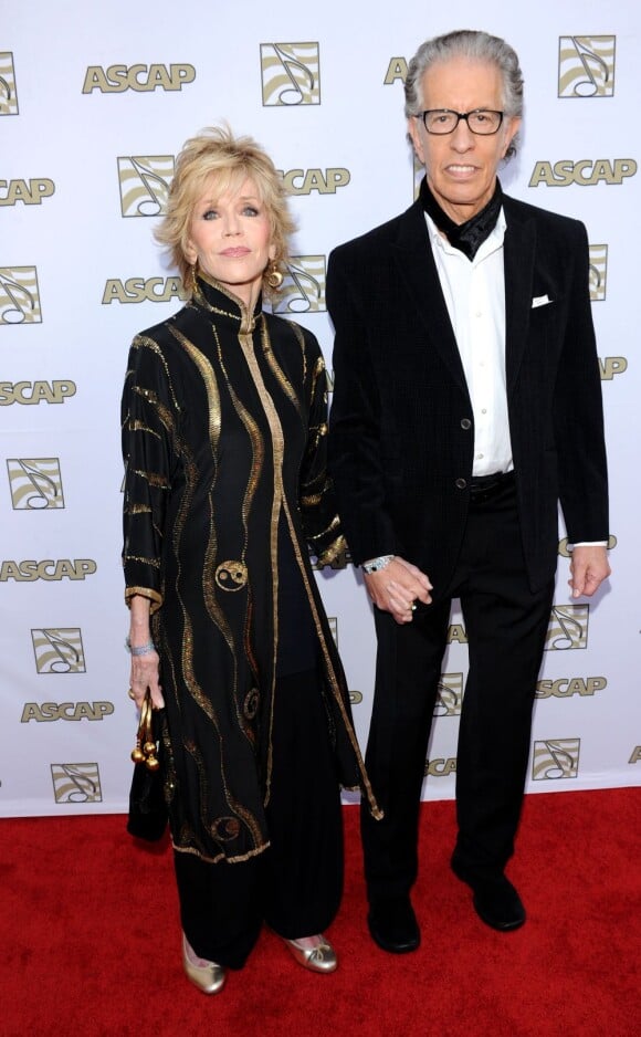 Jane Fonda, radieuse aux côtés de son compagnon Richard Perry lors des ASCAP Pop Music Awards à l'hôtel Renaissance Hollywood. Los Angeles, le 18 avril 2012.