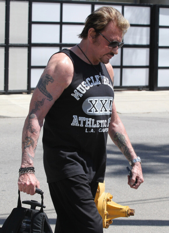 Johnny Hallyday, photographié à Los Angeles, en avril 2012.