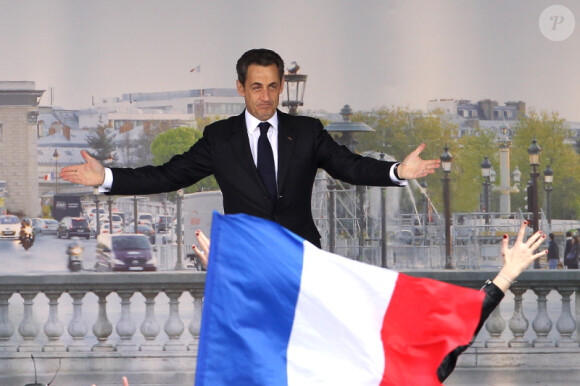 Nicolas Sarkozy le 15 avril 2012 à Paris