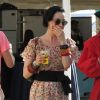 Dita Von Teese assiste au festival de Coachella, à Indio, le samedi 21 avril 2012.