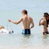 Rachel Bilson et Hayden Christensen en vacances à La Barbade, dans les Caraïbes, avec la soeur d'Hayden, Kaylen, et sa fille, le mercredi 11 avril 2012.