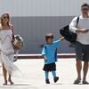 LeAnn Rimes et Eddie Cibrian emmenent le petit Jake à un match de football à Los Angeles le 22 avril 2012