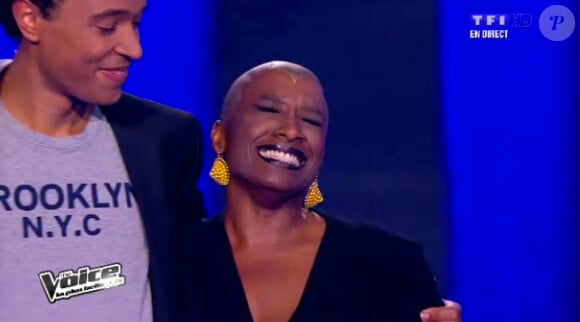 Dominique Magloire est sauvée par le public le samedi 28 avril 2012 sur TF1 dans The Voice