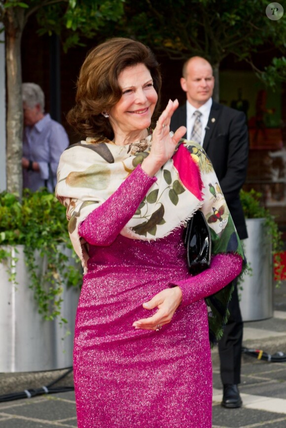 La reine Silvia de Suède au 40e anniversaire de la société SAP à Mannheim, en Allemagne, le 30 avril 2012.