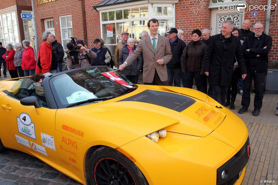 Le prince Joachim de Danemark au rallye des voitures électriques à Tonder le 29 avril 2012