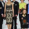 Le prince Frederik et la princesse Mary de Danemark prenaient part le 29 avril 2012 à la cérémonie des Reumert Awards (Arets Reumert), à l'opéra de Copenhague.