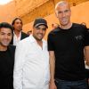 Jamel Debbouze, Mohamed Debbouze et Zinedine Zidane durant le premier Festival du Marrakech du rire en juin 2011