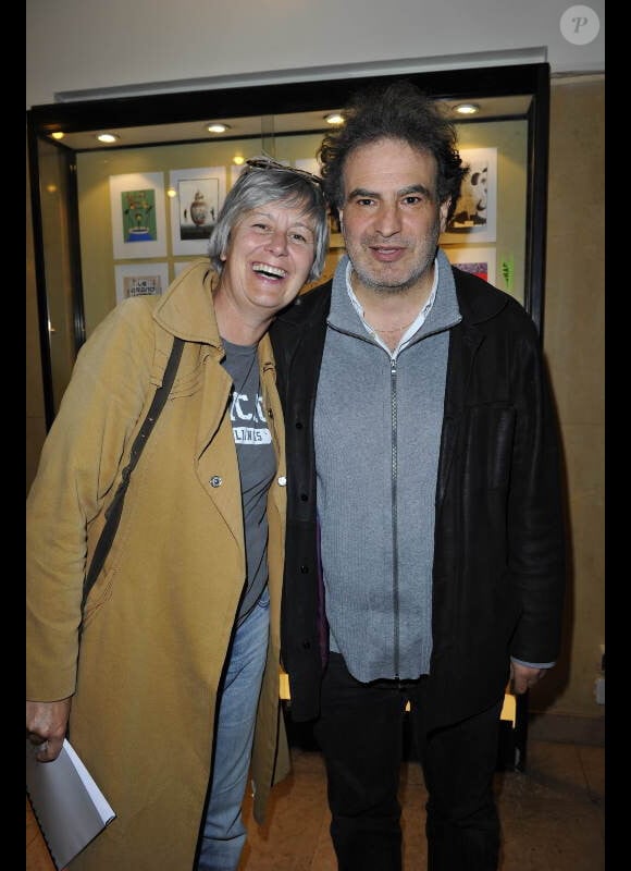 Annie Lemoine et Raphaël Mezrahi, lors de la générale du spectacle d'Arnaud Tsamere à l'Européen, à Paris, le jeudi 3 mai 2012.