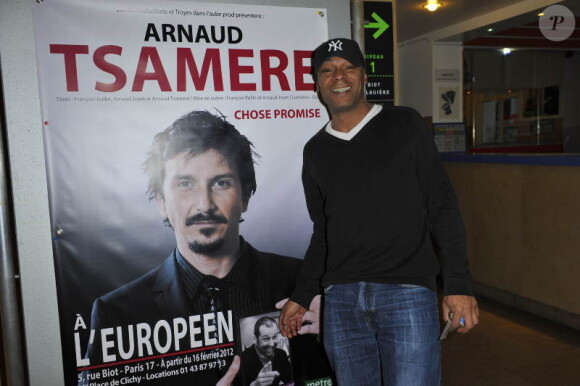 Denis Maréchal, lors de la générale du spectacle d'Arnaud Tsamere à l'Européen, à Paris, le jeudi 3 mai 2012.