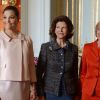 La princesse Victoria était présente au palais Drottningholm pour la visite officielle à Stockholm du président allemand Joachim Gauck et sa compagne Daniela Schadt, reçus par le roi Carl XVI Gustaf et la reine Silvia de Suède, le 4 mai 2012.