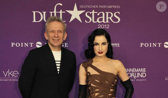 Dita Von Teese et Jean-Paul Gaultier aux Duftstars Awards à Berlin, le 4 mai 2012.