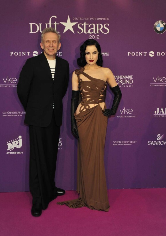 Dita Von Teese et Jean-Paul Gaultier aux Duftstars Awards à Berlin, le 4 mai 2012.