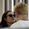 Tallulah Willis s'arrête dans une station essence avec son petit ami Lucas Vercetti, à Los Angeles, le lundi 30 avril 2012.