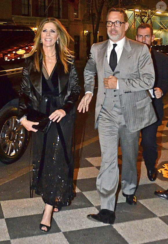 Tom Hanks et Rita Wilson à New York, le 3 avril 2012.