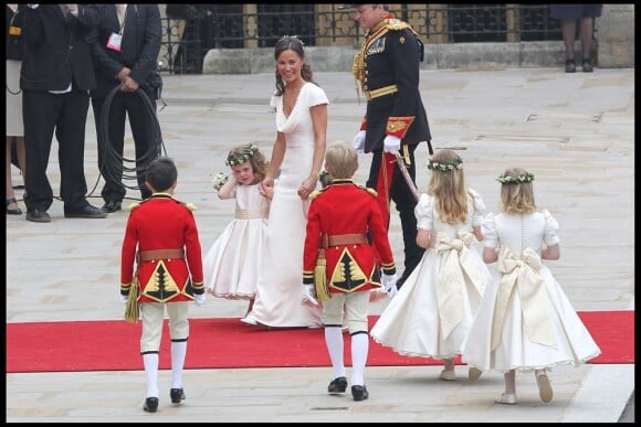 Pippa Middleton au mariage de sa soeur Kate et du prince William, à Londres, le 29 avril 2011.