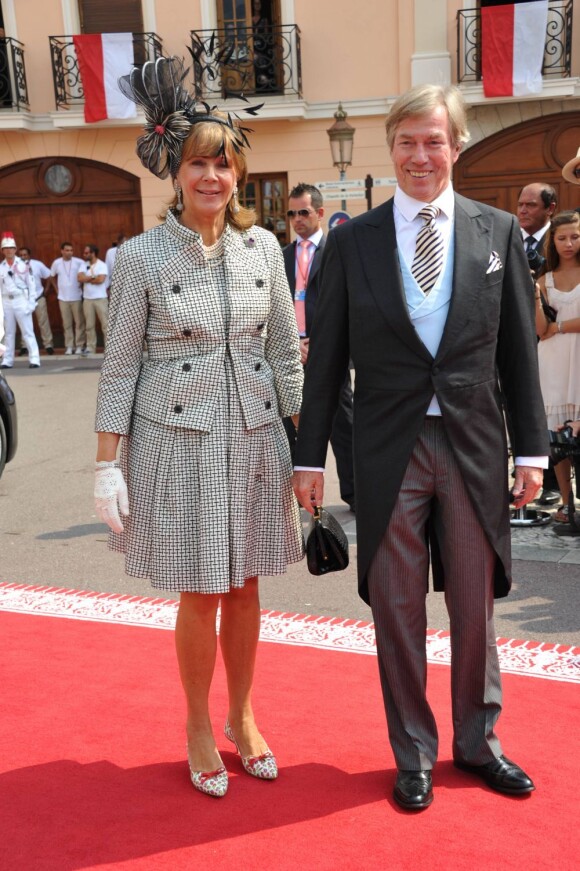Le prince Leopold de Bavière et la princesse Ursula au mariage d'Albert et Charlene de Monaco le 2 juillet 2011.