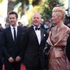 Edward Norton, Bruce Willis, Tilda Swinton sur le tapis rouge de l'ouverture du festival de Cannes 2012 le 16 mai