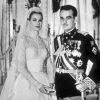 Grace de Monaco lors de son mariage avec le prince Rainier, en 1956.