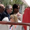 Robert De Niro et Grace Hightower au prestigieux déjeuner organisé par Paris Match à l'Eden Roc, au Cap d'Antibes, le 17 mai 2012.