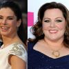 Sandra Bullock lors des Oscars en février 2012 / Melissa McCarthy en janvier 2012 à Los Angeles.