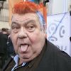 Loulou Nicollin et sa magnifique crête dans les rues de Montpellier le 21 mai 2012 après le titre de champion de France de Ligue 1 acquis la veille