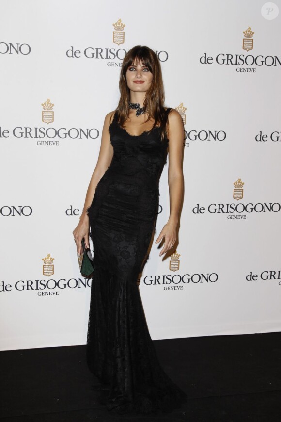 Isabeli Fontana lors de la soirée Glam Extravaganza de de Grisogono à l'hôtel du Cap Eden Roc. Antibes, le 23 mai 2012.