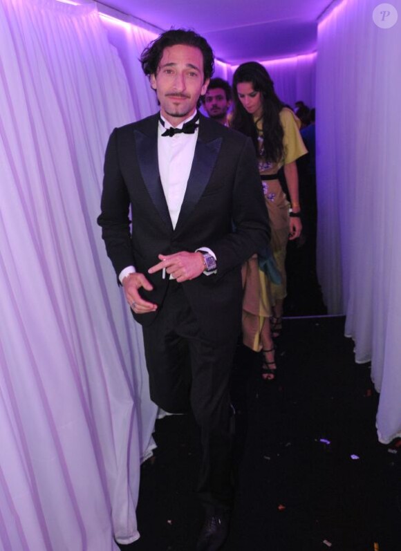 Adrien Brody à la soirée du Gotha Club, le 23 mai 2012 au Festival de Cannes.