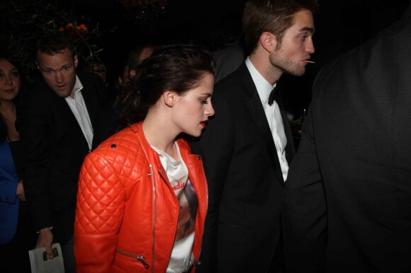 Kristen Stewart et Robert Pattinson lors d'une soirée pour le film Cosmopolis au Carlton Cinema Club à Cannes le 25 mai 2012