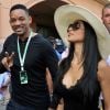 Will Smith et Nicole Scherzinger très décolletée lors des essais du Grand Prix de Formule 1 à Monaco le 26 mai 2012