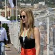 Jennifer Lawrence lors des essais du Grand Prix de Formule 1 à Monaco le 26 mai 2012