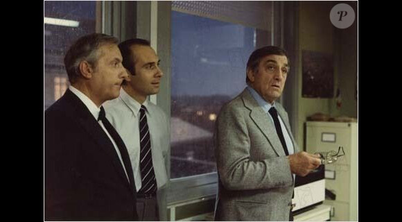 Michel Serrault, Guy Marchand et Lino Ventura dans Garde à vue