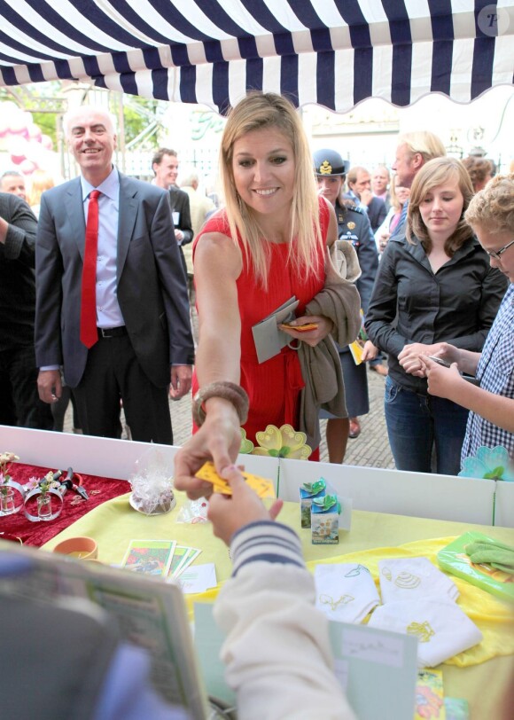 La princesse Maxima des Pays-Bas à Amsterdam le 30 mai 2012 pour un séminaire sur la formation à l'entrepreneuriat.