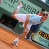 Richard Gasquet au bout de l'épuisement lors de son match face à Grigor Dimitrov le 31 mai 2012 à Roland-Garros