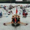Image de la parade fluviale sur la Tamise pour le jubilé de diamant de la reine Elizabeth II, le 3 juin 2012.