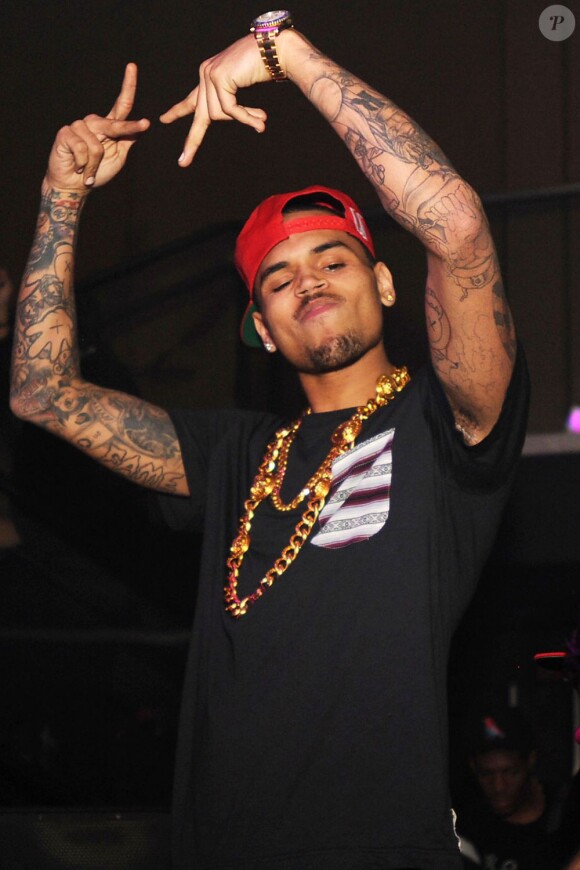 Chris Brown à Miami le 18 février 2012.