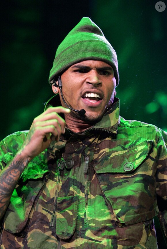 Chris Brown en concert à l'American Airlines Arena à Miami en octobre 2011.